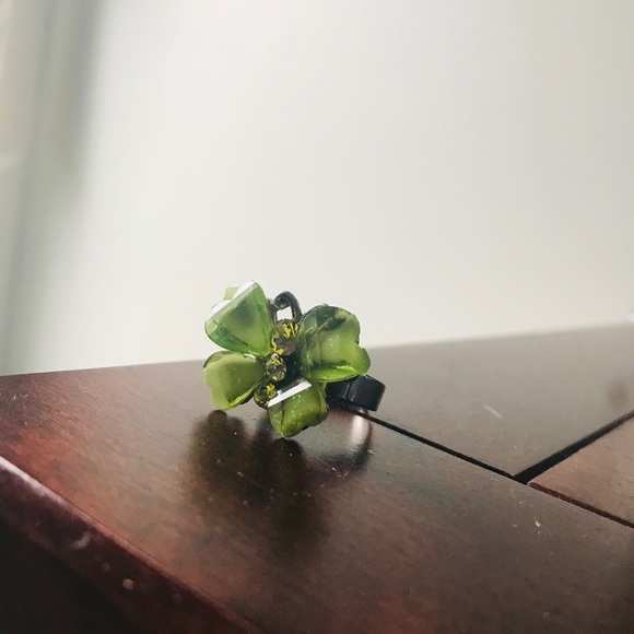 Green Butterfly Ring, green jewelry, green ring - Picture 3 of 4